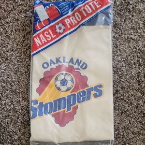 NASL Oakland Stompers 1978 Vintage Tote Bag  - Cream and Blue